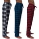 thumbnail image 2 of Dnzceghtig Pantalones de pijama, paquete de 3 pantalones de pijama de algodón a cuadros con bolsillos con cordón, 2 of 4