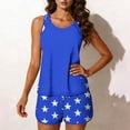 thumbnail image 5 of Kbndieu Tankini Swimsuits for Women Independence Day Tummy Control Two Piece Bathing Suits with Swim Shorts (Blue, L), 5 of 8