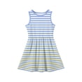 thumbnail image 3 of CCRFTGI Girls Dresses Size 8 A-Line Sky Blue Striped Dress Party Cute Sleeveless Girls Clothes Summer Fashion Special Occasion Dress for Girls Sky Blue 2-3 Years, 3 of 4