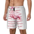 thumbnail image 2 of Balery Flamingo Mens Swim Trunks Swim Shorts for Men Quick Dry Inseam Beach Shorts with Compression Liner Pocket-X-Large, 2 of 9