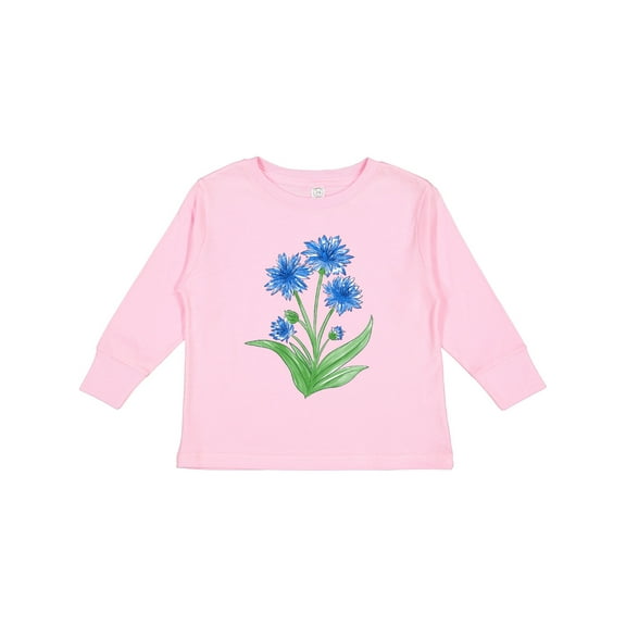 Inktastic Cornflower Boys or Girls Long Sleeve Toddler T-Shirt