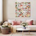 thumbnail image 5 of Mushroom Wall Art Painting on Canvas, Pastoral Summer Botanical Watercolor Vintage Canvas Art Home Prints Wall Art Framed Modern Artwork for Living Room Bedroom Wall Decor 8x8in, 5 of 9