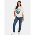 thumbnail image 3 of Mickey Mouse Women's Christmas Graphic Tee with Short Sleeves, Sizes XXS-XXL, 3 of 5