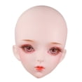 thumbnail image 2 of Cabeza de muñeca BJD Sunnimix 1/3 de Vinilo Hecho a Mano con Ojos de Práctica de Reparación rosado, 2 of 6