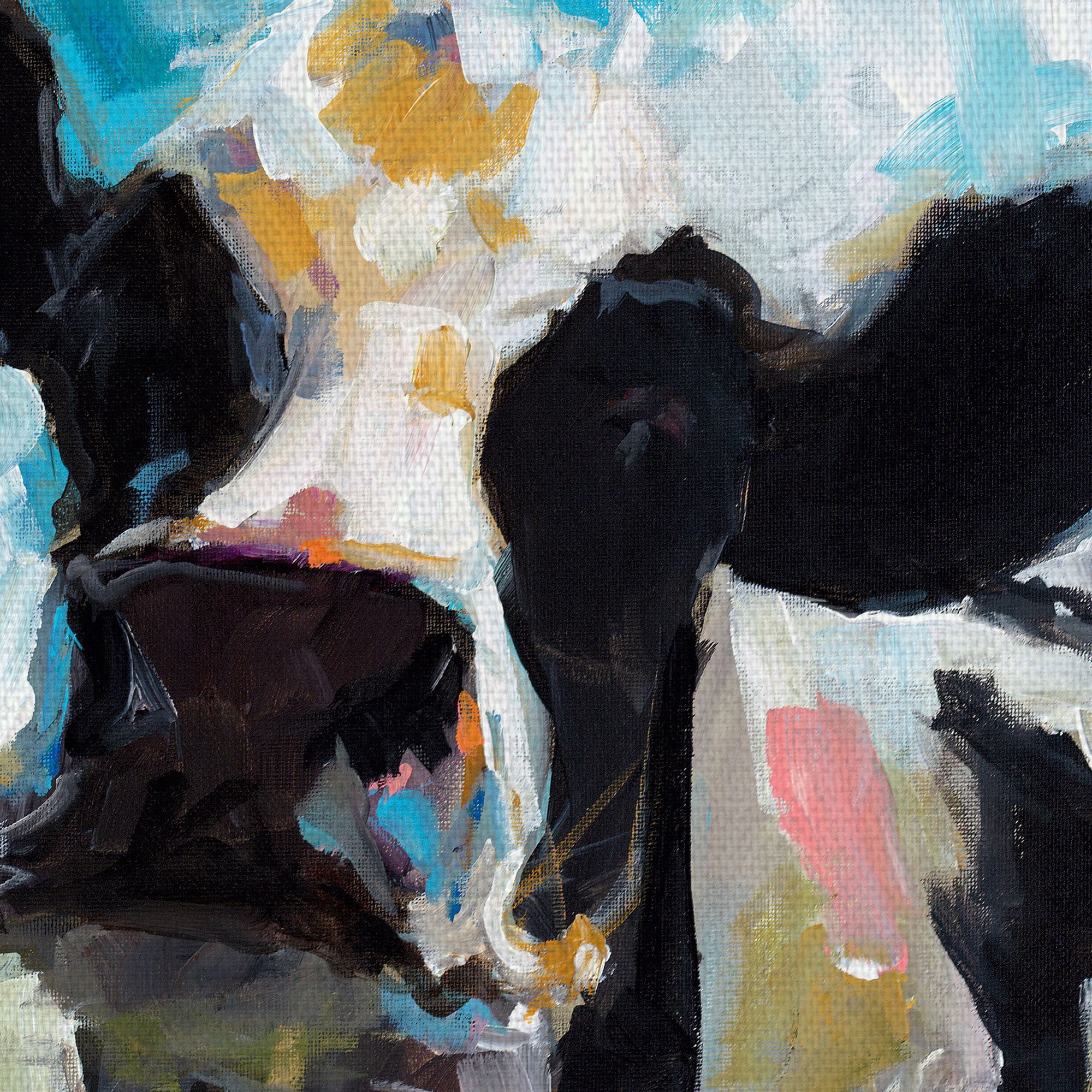 Masterpiece Art Gallery LuLu Belle Golden Cow By Carol Robinson Canvas Art Print 20" x 20"