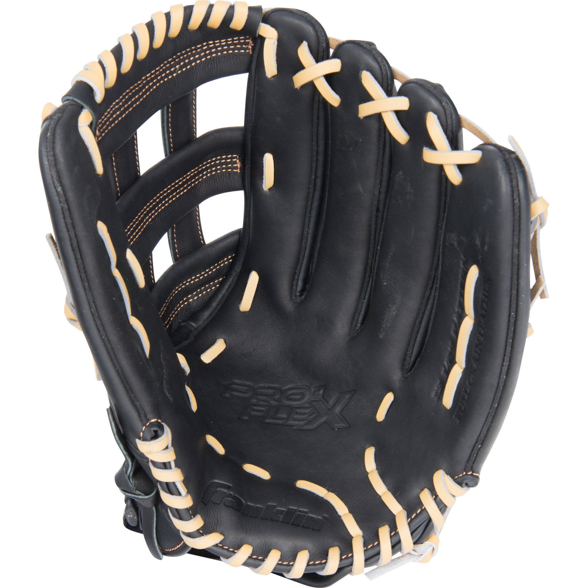 Franklin Sports 13.5" Pro Flex Hybrid Series Baseball Glove Right-Handed Thrower, Black Camel by Franklin Sports
