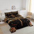thumbnail image 3 of Erosebridal Dragonfly Bedding Queen Comforter Set for Teens, Chic Flower Down Comforter, Flying Animal Decor, Reversible 3pcs, 3 of 7
