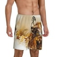 thumbnail image 6 of Mens Pajama Shorts, Yak Sleep Shorts Men Pajama Bottoms Lounge PJ Shorts with Pockets, 6 of 6
