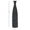 thumbnail image 3 of DecMode 24" Black Ceramic Decorative Vase with Ripple Texture, 3 of 8