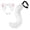 White, variant on Halloween 3D Cute Animal Tail Pendant Women Holder Pompoms Tail Fashionable Hairy Tail 50Cm Halloween Plush Tail With Plush Ear Headband Event Party Practical Home Decor