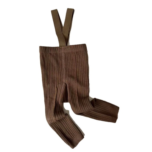 TrendOFT Multi Color Girls Leggings Vertical Stripe Suspender Style Soft For Toddler Little Kids Daily Wear Girls Bottoms