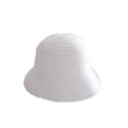 thumbnail image 5 of Dujiujun Women Summer Solid Color Woven Straw Bucket Sun Hat Foldable Wide Brim Hollow Breathable Sunscreen Beach Hat, 5 of 8
