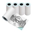 thumbnail image 1 of 5 Rouleaux 57x30mm Papier Thermique Direct Autocollant Blanc Papier Autocollant Imprimable Sans BPA Imperméable Résistant à l'Huile Résistant à la Frottement Rouleau de Papier Adhésif pour Po, 1 of 5