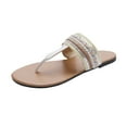 thumbnail image 2 of Jsaierl Flat Sandals for Women Casual Summer, New Summer Flat Shoes Casual Slip-Toe Sandals Clip Toe Slippers Size 8.5, 2 of 4