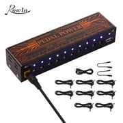 Rowin Compact Size Guitar Effect Power Supply Station 10 Isolated DC Outputs for 9V 18V Guitar Effects with 5V USB Output
