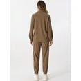 thumbnail image 4 of DARING DIVA Women's Corduroy Sets 2 Piece Long Sleeve Shirt and Pants Set XS Brown, 4 of 6