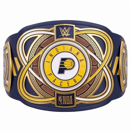 Indiana Pacers Championship Belt Metal Plates Hand-Tooled Leather Strap Adult Size Collectible Indiana Pacers Championship Belt Metal Plates Hand-Tooled Leather Strap Adult Size Collectible