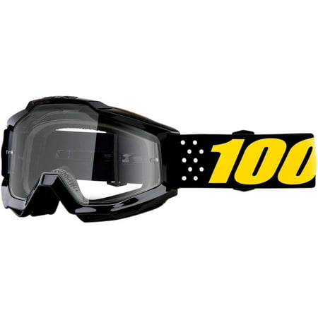 100% Accuri Pistol Youth MX Offroad Goggles Black/Yellow/Clear