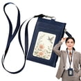 thumbnail image 5 of Zoxiy PU Leather ID Badge Holder with Breakaway Lanyard,Retractable ID Badge Holder with 1 Clear ID Window 1 Credit Card Slot,Perfect For Workplaces,Conferences,Gyms,Travel,Office Supplies,Gray, 5 of 6