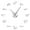 Silver, variant on Fighter Aircraft Silouette Frameless Wall Clock Stickers, DIY Modern Decorative Clocks for Living Room, Bedroom, Office - Easy to Install, Large 3D Clock Design (Gold,27in)