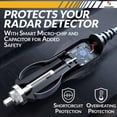 thumbnail image 4 of Cable de alimentación para detector de radar Crossery para detector de radar Uniden R3 R7 R1, detector de radar Valentine One Gen 2 V1 Escort Redline 360c Max Solo Passport 9500ix 8500 X80, cable dete, 4 of 5