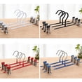 thumbnail image 2 of 5Pcs Pants Drying Rack Space Saving Drying Hanger with Metal Clip Stainless Steel Hanger for Pants Trousers  Light Blue Bold, 2 of 7