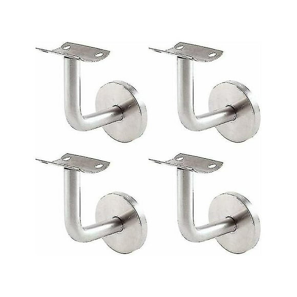 Handrail Brackets For Wall Brackets Stainless Steel Stair Rail Brackets Wall Brackets Handrail Brackets For Stair Railing Handrail Brackets Silver 4 P