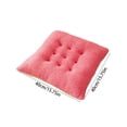 thumbnail image 3 of CaiYueKe Square Non-Slip Plush Thicken Seat Pillows Cushions Solid Color Office Chair Seat Pad Soft Tatami Reversible Fluffy Chair Cushion for Home, Office, Adults (15.7"x15.7"), 3 of 7