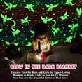 thumbnail image 2 of Glow in the Dark Stars Blanket for Girls Boys Cute Kids Throw Blanket Funny Space Blanket Room Decor Toys Birthday Gifts for 2 3 4 5 6 7 8 9 10 11 12 13 Years Old Girls or Boys (50''x60'' Grey), 2 of 9