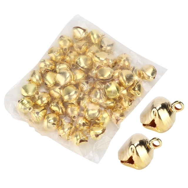 Craft Jewelry Festive Decorative Small Bells Set ,50pcs Mini Iron Jingle Bells for DIY Crafts and Decorations