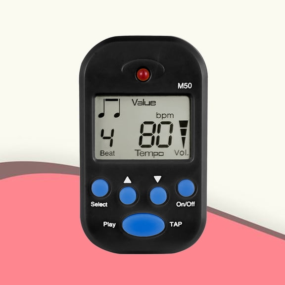 OFFIGAM Multi Functional Clip on Black Metronome Digital Beat for Guitar Violin Piano