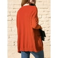 thumbnail image 3 of Doublju Women's Long Sleeve Pocket Open Front Knit Cardigan Sweater with Plus Size, 3 of 3