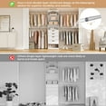 thumbnail image 3 of 23.6"-143.3" W Modular Closet System, 2-12FT Walk-In Closet Organizer with 4 Expandable Rods and Drawers, 3 of 10