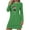 Green, variant on Wensltd Christmas Printed Short Long Sleeve Nightdress for Women Crew Neck Loose Fit Festive Soft Comfortable Sleepwear for Holiday