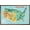 Bronze Framed Version, variant on Geography - USA Map Landmarks And Icons 26 Wall Poster, 14.725" x 22.375"