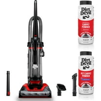Dirt Devil Upright Vacuum, Multi-Surface Extended Reach, Bagless & Dirt Devil Fresh & Pet Room Refresher Carpet Powder, 32oz