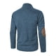 thumbnail image 4 of pstuiky camisa de manga larga para hombre, Sudadera con cremallera y cuello alto de manga larga de color liso para hombre Tops de hombre xl, 4 of 4