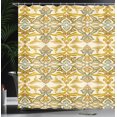 thumbnail image 4 of Ambesonne Autumn Damask Shower Curtain, Retro Classic Motifs, 69"Wx75"L, Eggshell and Multicolor, 4 of 5