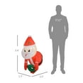 thumbnail image 3 of Inflatable Santa Claus Outdoor Decoration w/ LED Lights - 3ft Hanging Christmas Inflatable for Yard, Garden, Holiday Party - Includes Blower & Suction Cups, 3 of 9