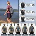 thumbnail image 4 of Mochila flotante impermeable Dry Bag MARCHWAY de 5 litros, color gris, 4 of 8