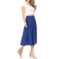 thumbnail image 5 of Women's Flared Lightweight Elastic Midi A-line Skirt, 5 of 7