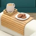 thumbnail image 3 of Foldable Sofa Arm Tray Table Multifunctional Anti Slip Couch Armrest Table for Drink Phone Snacks Remote Control, 3 of 7