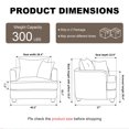 thumbnail image 3 of LITVZ Chenille Oversized Accent Chair and A Half, Large Armchair Reading Chairs for Bedroom, Living Room, Grey, 3 of 10