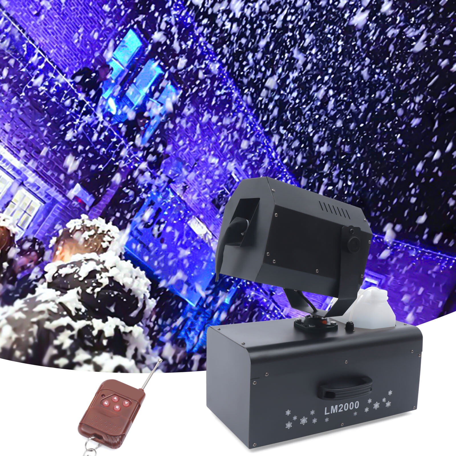 Snowflake Machine 2000W Snow Effect Machine Spraying Range Fake Snow Making Machine Snow Machine Snow Maker Snow Blowing Machine Stage Snow Machines Air Box Packaging For Parties