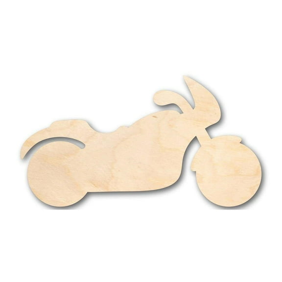 Unfinished Wood Motorcycle Shape - Biker - Craft - up to 46" DIY 3" / 1/8"