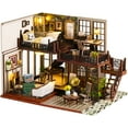 thumbnail image 1 of Mini and Furniture Doll House Set, Mini 3D Wooden Doll House Craft Model with Dust Cover, Valentine's Day Birthday Gift Creative House (Time Impression), 1 of 4