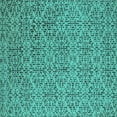 thumbnail image 1 of Ahgly Company Machine Washable Indoor Square Oriental Turquoise Blue Industrial Area Rugs, 3' Square, 1 of 4