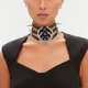 thumbnail image 5 of en capas, collar de remache gótico, collar de piel sintética negra, joyería de cosplay para mujer, Cuero, Sin gemas. ShuxiuWang  1327537099185, 5 of 5