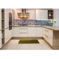 thumbnail image 6 of Ahgly Company Machine Washable Indoor Square Transitional Dark Yellow Green Area Rugs, 4' Square, 6 of 7