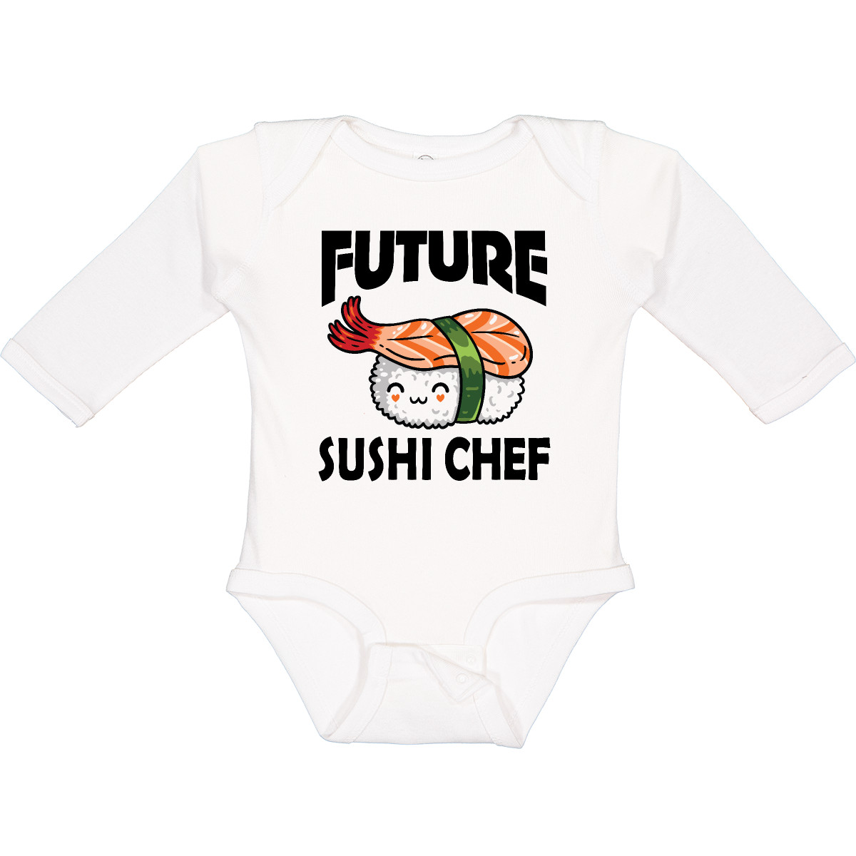 Inktastic Future Sushi Chef Baby Clothes Boys or Girls Long Sleeve Baby Bodysuit